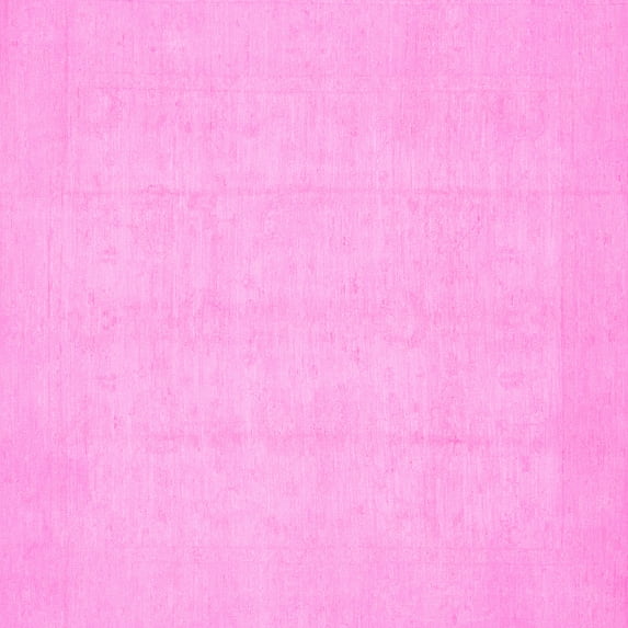 Ahgly Company Indoor Square Oriental Pink Traditional Area Rugs, 5' Square