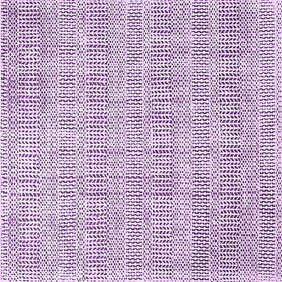 Ahgly Company Indoor Square Oriental Purple Industrial Area Rugs, 5' Square