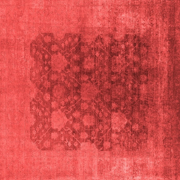 Ahgly Company Indoor Square Oriental Red Traditional Area Rugs, 8' Square