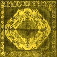 thumbnail image 1 of Ahgly Company Indoor Square Oriental Yellow Industrial Area Rugs, 7' Square, 1 of 4