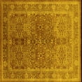 thumbnail image 1 of Ahgly Company Indoor Square Oriental Yellow Industrial Area Rugs, 8' Square, 1 of 4