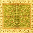 thumbnail image 1 of Ahgly Company Indoor Square Oriental Yellow Traditional Area Rugs, 3' Square, 1 of 4