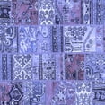 thumbnail image 1 of Ahgly Company Indoor Square Patchwork Blue Transitional Area Rugs, 4' Square, 1 of 4