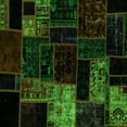 thumbnail image 1 of Ahgly Company Indoor Square Patchwork Green Transitional Area Rugs, 3' Square, 1 of 4
