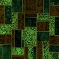 thumbnail image 1 of Ahgly Company Indoor Square Patchwork Green Transitional Area Rugs, 4' Square, 1 of 4