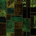 thumbnail image 1 of Ahgly Company Indoor Square Patchwork Green Transitional Area Rugs, 7' Square, 1 of 4