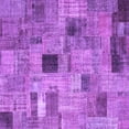 thumbnail image 1 of Ahgly Company Indoor Square Patchwork Purple Transitional Area Rugs, 6' Square, 1 of 4