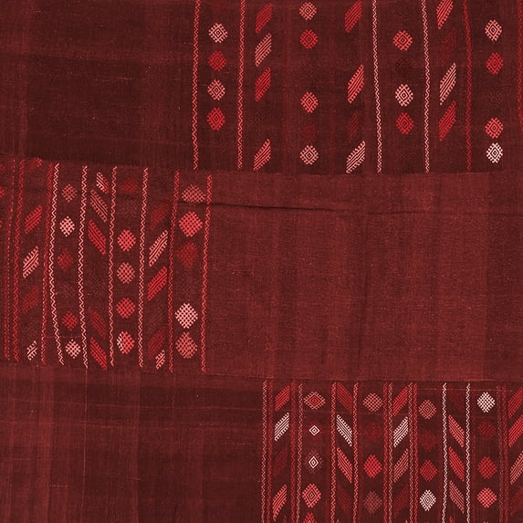 Ahgly Company Indoor Square Patchwork Red Transitional Area Rugs, 3' Square
