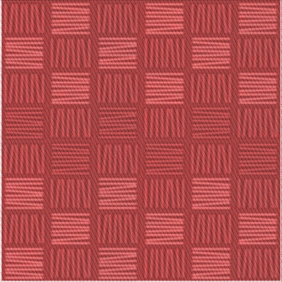 Ahgly Company Indoor Square Patterned Ferrari Red Area Rugs, 6' Square