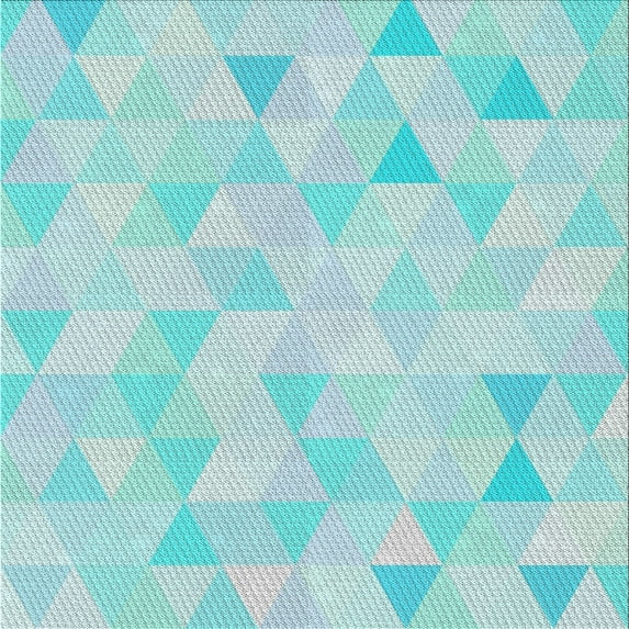 Ahgly Company Indoor Square Patterned Macaw Blue Green Area Rugs, 5' Square