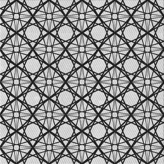 Ahgly Company Indoor Square Patterned Platinum Gray Novelty Area Rugs, 7' Square