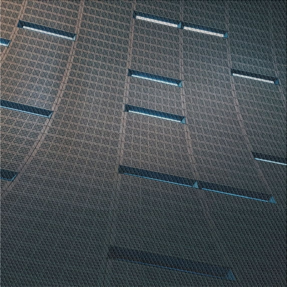 Ahgly Company Indoor Square Patterned Slate Gray Novelty Area Rugs, 7' Square