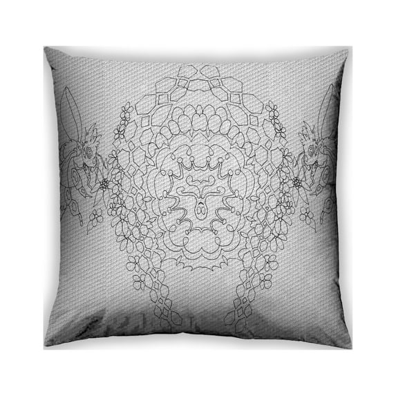 Ahgly Company Indoor Square Patterned Throw Pillow, 18 inch by 18 inch
