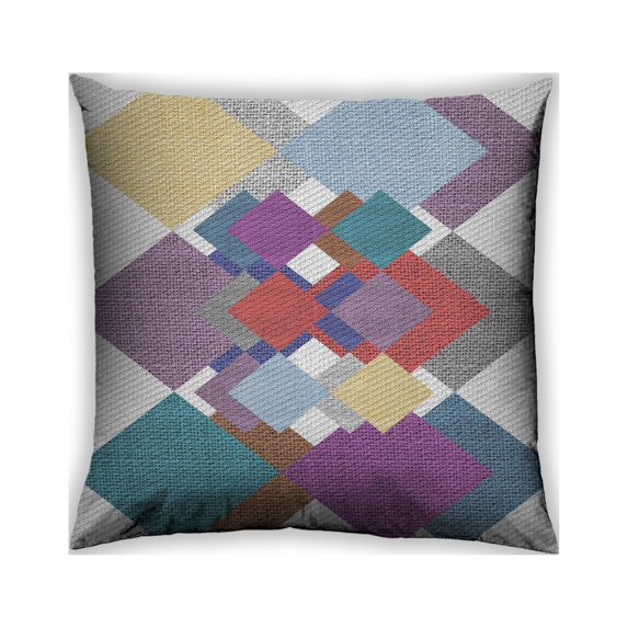 Ahgly Company Indoor Square Patterned Throw Pillow, 18 inch by 18 inch