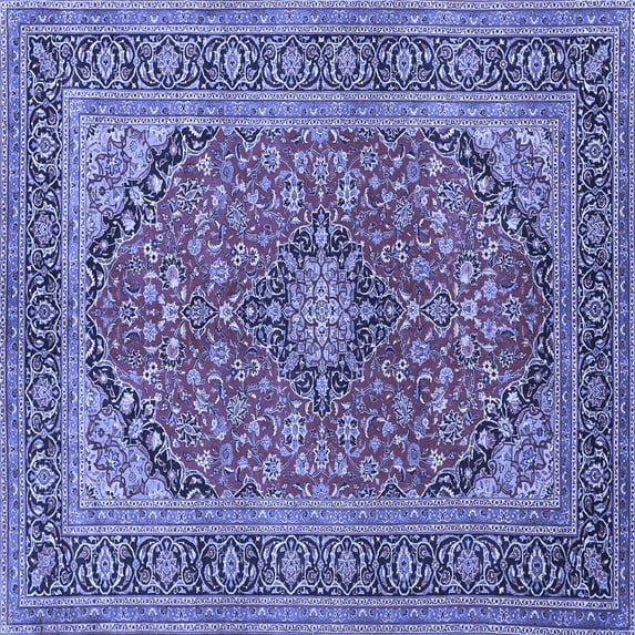 Ahgly Company Indoor Square Persian Blue Traditional Area Rugs, 4' Square