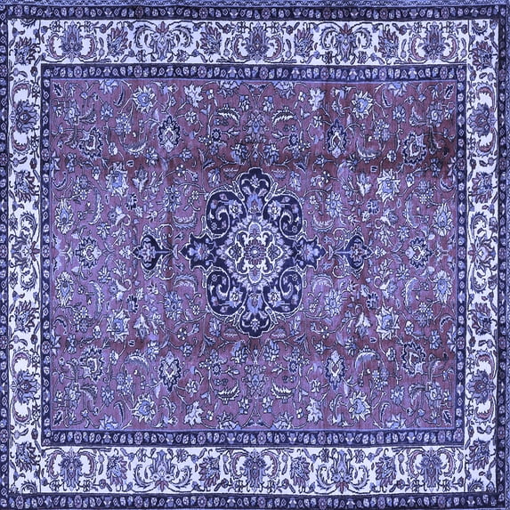 Ahgly Company Indoor Square Persian Blue Traditional Area Rugs, 4' Square