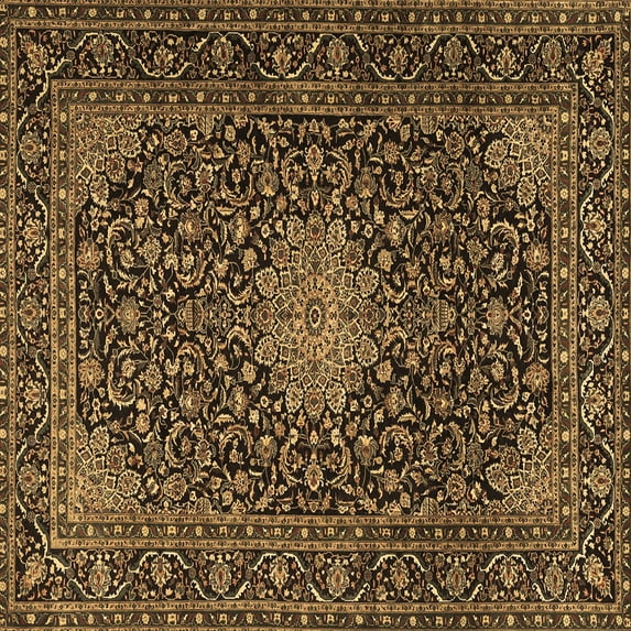Ahgly Company Indoor Square Persian Brown Traditional Area Rugs, 3' Square