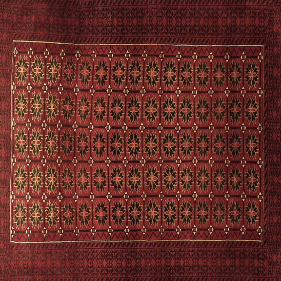 Ahgly Company Indoor Square Persian Brown Traditional Area Rugs, 3' Square