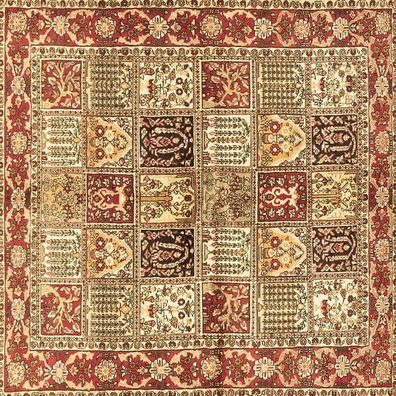 Ahgly Company Indoor Square Persian Brown Traditional Area Rugs, 7' Square