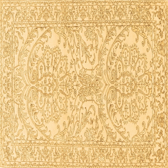 Ahgly Company Indoor Square Persian Brown Traditional Area Rugs, 7' Square