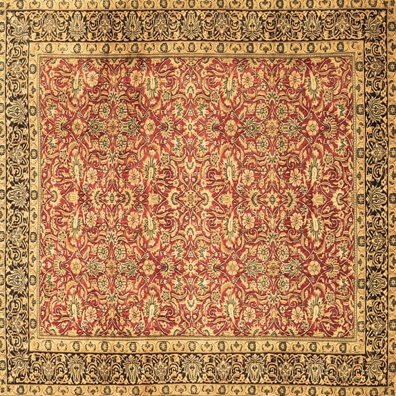 Ahgly Company Indoor Square Persian Brown Traditional Area Rugs, 8' Square