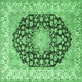 thumbnail image 1 of Ahgly Company Indoor Square Persian Emerald Green Traditional Area Rugs, 6' Square, 1 of 4