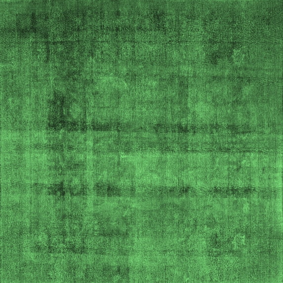 Ahgly Company Indoor Square Persian Emerald Green Traditional Area Rugs, 7' Square