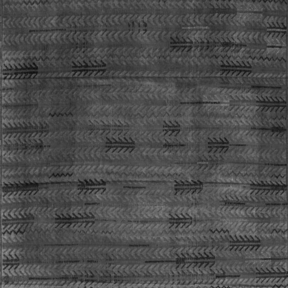 Ahgly Company Indoor Square Persian Gray Bohemian Area Rugs, 3' Square