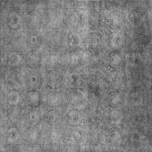 Ahgly Company Indoor Square Persian Gray Bohemian Area Rugs, 3' Square