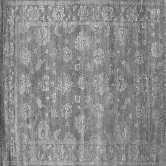 Ahgly Company Indoor Square Persian Gray Bohemian Area Rugs, 6' Square