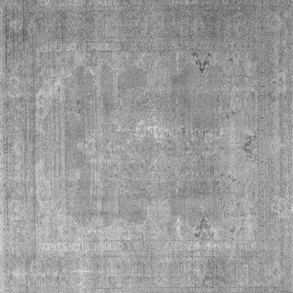 Ahgly Company Indoor Square Persian Gray Traditional Area Rugs, 3' Square