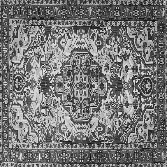 Ahgly Company Indoor Square Persian Gray Traditional Area Rugs, 4' Square