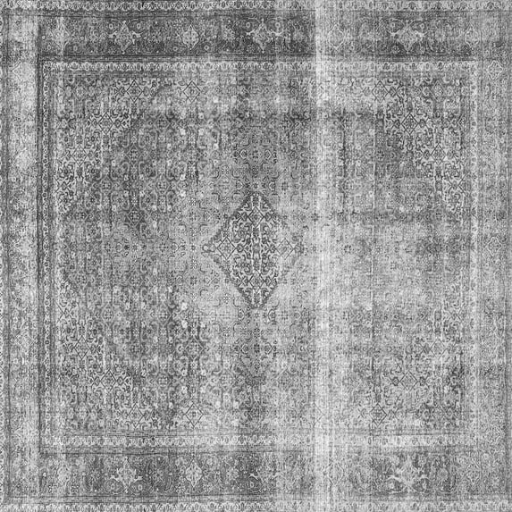 Ahgly Company Indoor Square Persian Gray Traditional Area Rugs, 6' Square