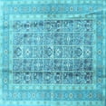 thumbnail image 1 of Ahgly Company Indoor Square Persian Light Blue Traditional Area Rugs, 3' Square, 1 of 4