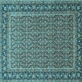 thumbnail image 1 of Ahgly Company Indoor Square Persian Light Blue Traditional Area Rugs, 4' Square, 1 of 4