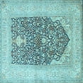 thumbnail image 1 of Ahgly Company Indoor Square Persian Light Blue Traditional Area Rugs, 5' Square, 1 of 4