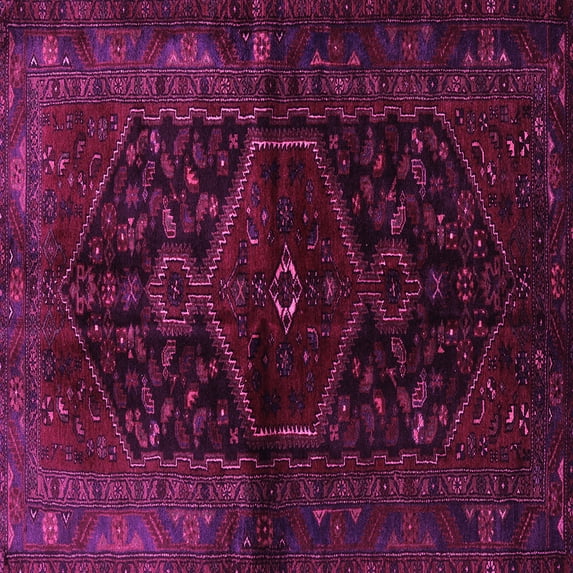 Ahgly Company Indoor Square Persian Pink Traditional Area Rugs, 5' Square