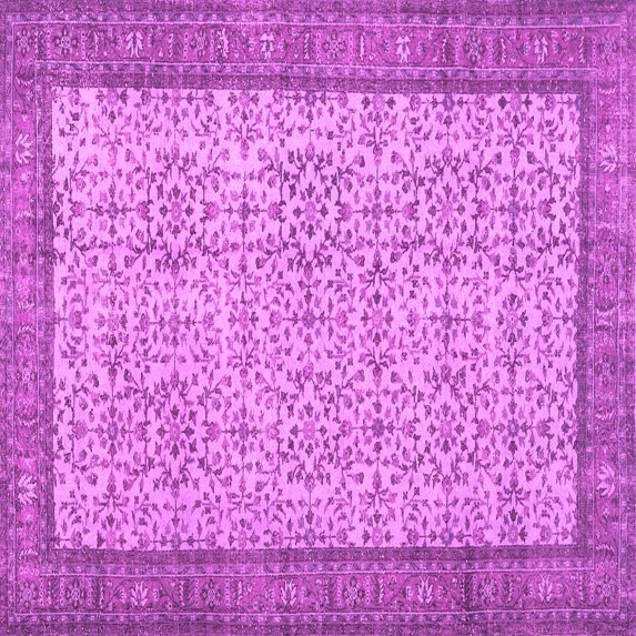 Ahgly Company Indoor Square Persian Pink Traditional Area Rugs, 8' Square