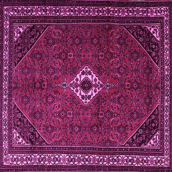 Ahgly Company Indoor Square Persian Pink Traditional Area Rugs, 8' Square