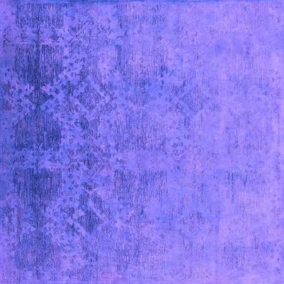 Ahgly Company Indoor Square Persian Purple Bohemian Area Rugs, 5' Square
