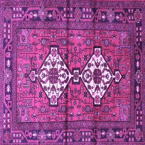 Ahgly Company Indoor Square Persian Purple Traditional Area Rugs, 3' Square