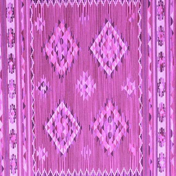 Ahgly Company Indoor Square Persian Purple Traditional Area Rugs, 7' Square