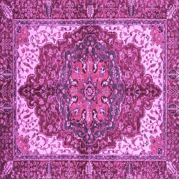 Ahgly Company Indoor Square Persian Purple Traditional Area Rugs, 8' Square