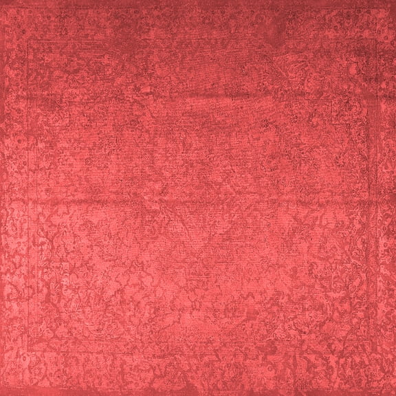 Ahgly Company Indoor Square Persian Red Bohemian Area Rugs, 5' Square