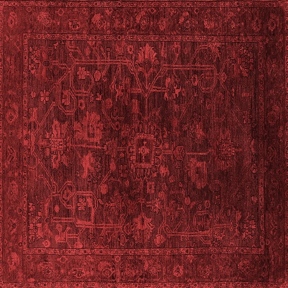 Ahgly Company Indoor Square Persian Red Bohemian Area Rugs, 5' Square