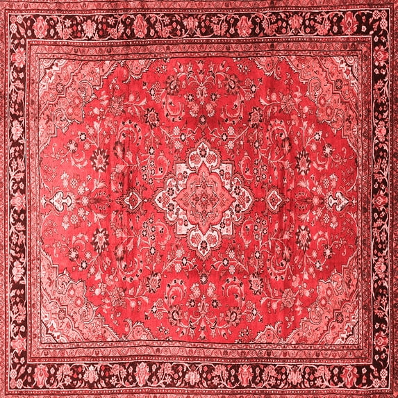 Ahgly Company Indoor Square Persian Red Traditional Area Rugs, 3' Square