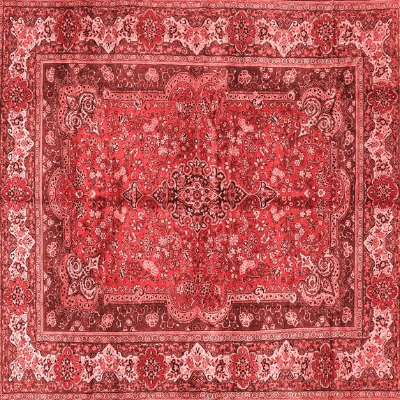 Ahgly Company Indoor Square Persian Red Traditional Area Rugs, 6' Square