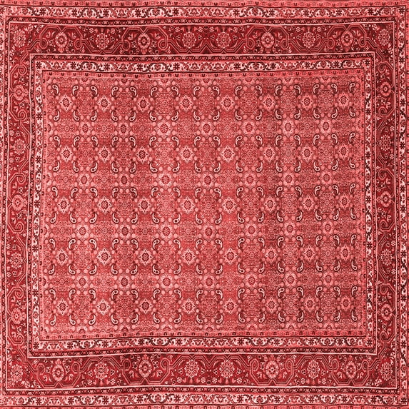 Ahgly Company Indoor Square Persian Red Traditional Area Rugs, 8' Square