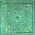 thumbnail image 1 of Ahgly Company Indoor Square Persian Turquoise Blue Traditional Area Rugs, 3' Square, 1 of 4
