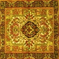 thumbnail image 1 of Ahgly Company Indoor Square Persian Yellow Traditional Area Rugs, 7' Square, 1 of 4